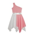 thumbnail image 5 of Doomiva Kids Girls Liturgical Worship Praise Dance Dress Asymmetrical Church Robe Tunic Light Pink 8, 5 of 7