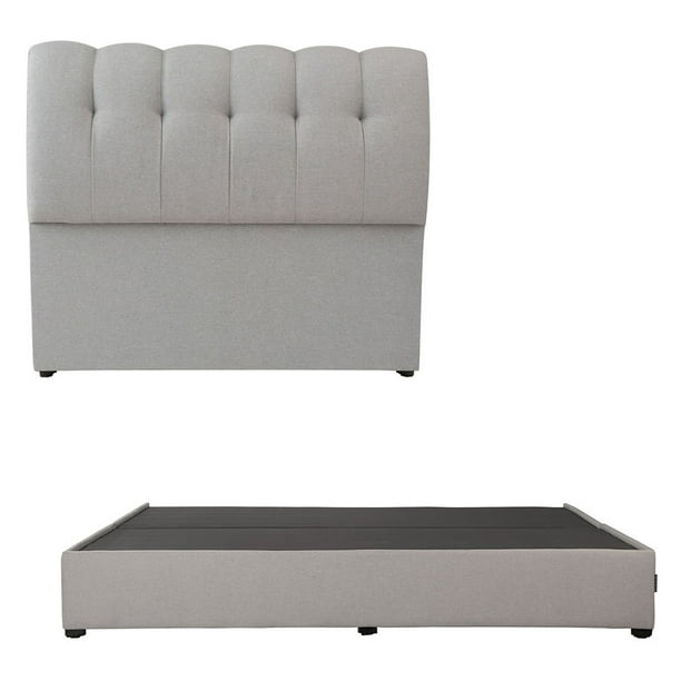 Box Base cama King Size + Cabecera Nube Gris