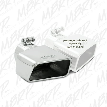 Mbrp Diesel - MBRP Universal Tip 4.50in x 2.75in ID Rectangle Angled Cut 3in OD Inlet 7.75in Lgth T304 Driver Side