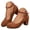 Brown, variant on Women's Chunky Heels Closed Toe Suede Work Sandals Low Block Heeled Business Pumps Ladies Daily Sandal with Ankle Strap Red Size 9.5