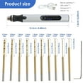 thumbnail image 5 of Mini Drill Pen Cordless Electric Grinding Pen with 10 Drill Bits Rechargeable Carving Tool 3 Speed Electric Engraving Tool for Jewelry Wood Ceramics Shells Plastic Leather Stone, 5 of 8