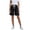 Black, variant on Ziynglg Denim Shorts for Women Knee Length Plus Size Shorts Baggy Bermuda Casual Work Jean Shorts with Drawstring