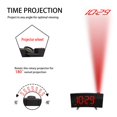 thumbnail image 4 of USB Snooze Clock Auto Retroiluminación Proyector de pared Reloj con LED rojo Gloria Despertador LED, 4 of 9
