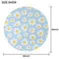 thumbnail image 2 of Round Tablecloth Daisy Design 60 Inch Wrinkle Free Table Cover for Dining Kitchen, 2 of 5