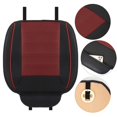 thumbnail image 6 of Gustave 2Pcs PU Leather Car Seat Cushion for Driving, Universal Car Front Seats Cover Protector Pad Breathable Luxury Auto Interior Accessories Office Chair Mat with Storage Pocket "Black", 6 of 9