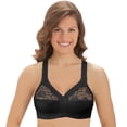 thumbnail image 2 of Collections Etc Women's Underwire-Free Comfortable Cotton Bra Black 46D, 2 of 9