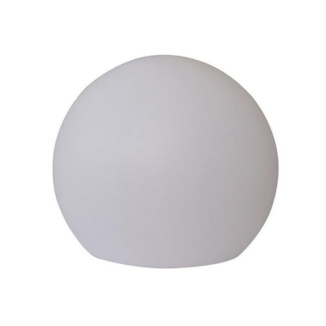 BM240424 Benzara Lampe avec Corps en Plastique Sphérique et LED Intégrée, Blanc - Grand