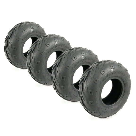 The ROP Shop 4-Pack - Tires 145/70-6, 6mm Tread for Roketa GK-17 (KTX-110) Front Tire Go-Kart
