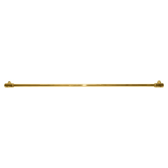 CRL SUP26BR Polished Brass 39" Sleeve-Over Glass-to-Glass Support Bar for 1/4" to 5/16" Thick Glass