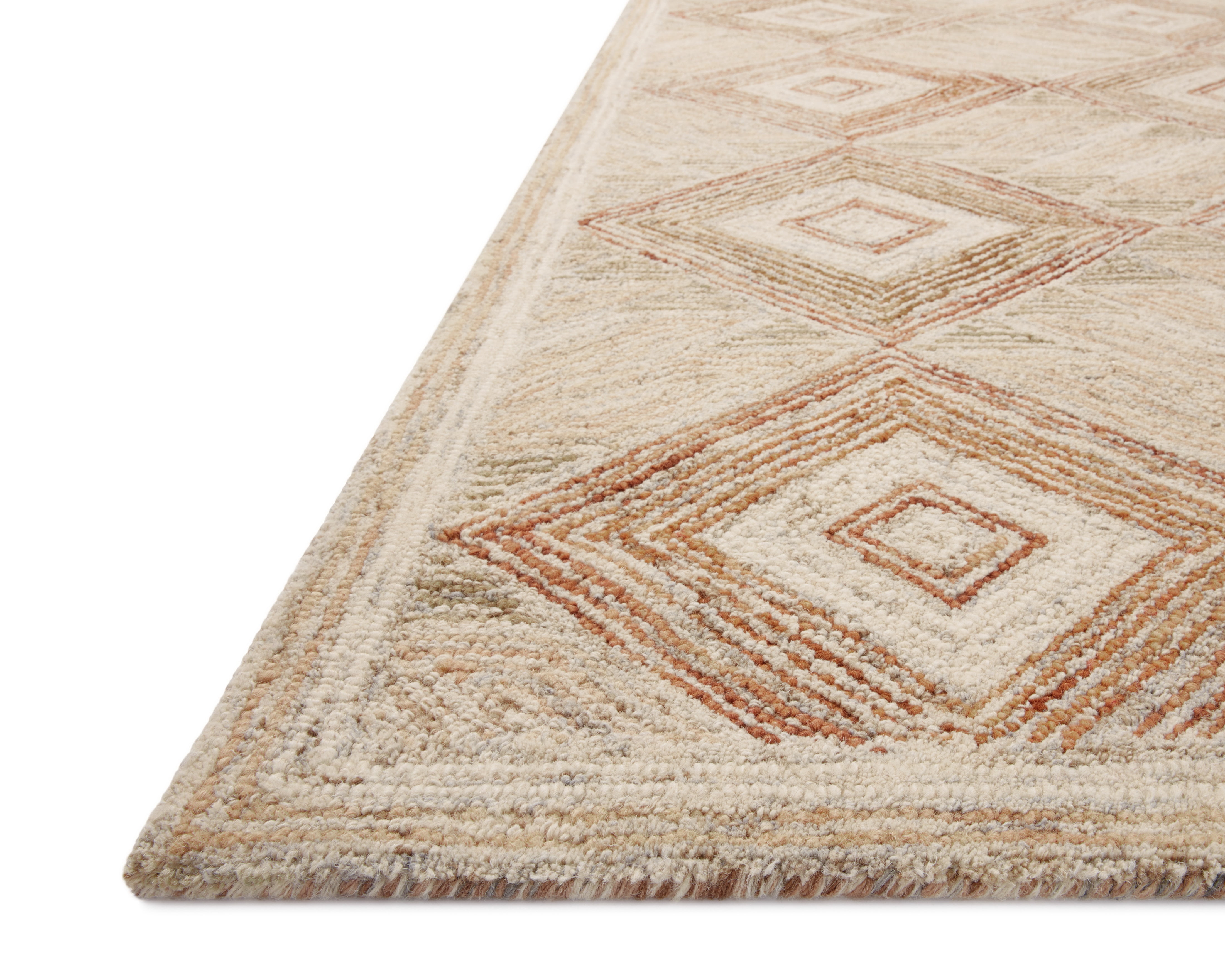 Loloi Varena Sand / clay 18" x 18" Sample Rug