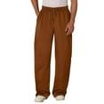 thumbnail image 6 of CYiJun Womens Flowy Pants Drawstring Waist Wide Leg Palazzo Beach Pants Loose Fit with Pockets, 6 of 9