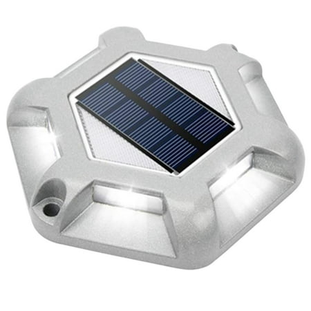 

Solar Powered Deck Lights Outdoor Waterproof Driveway Light 6 LED Dock Lawn for Dock Stairs Driveways Sidewalk 1 Pack