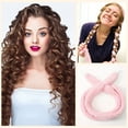 thumbnail image 3 of Satin heatless hair curler, Lazy Natural Soft Wave DIY heatless curls for Sleep in Overnight, for All Hair Types - Pink, 3 of 8