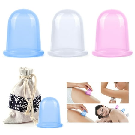 Jeobest Family Silicone Massager Cupping Body Massage Helper Anti Cellulite Vacuum with Carry Bag (Best Cellulite Massager 2019)