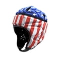 thumbnail image 2 of Casco de rugby para niños, transpirable, con protección anticolisión, para fútbol americano con bandera Estilo E, 2 of 9
