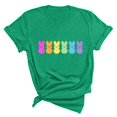 thumbnail image 1 of Plebaso T-Shirts de Pâques pour Femmes Manches Courtes Imprimés Graphiques Hauts Été Décontractés Amples, 1 of 6