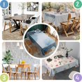 thumbnail image 5 of Blue Gold Marble Pattern Rectangle Tablecloth 60"x102",Waterproof Polyester Rectangle Table Cloth, Wipeable Spillproof Polyester Tablecloth for Dining, Camping, Indoor and Outdoor, 5 of 6