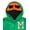 Michelangelo Orange, variant on Little Boys' Cosplay Fleece Zip-Up Hoodie TMNT Black