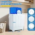 thumbnail image 2 of Portable Washing Machine, 28lbs Twin Tub Washer Mini Compact Laundry Machine with Drain Pump,Compact Washer for Home Dorm Apartment,Blue, 2 of 6