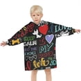 thumbnail image 3 of I Love My Dogs Art Blanket Hoodies for Kids 6-13YR Oversize Wearable Blanket Hoodies for Boys Girls Teens, 3 of 7