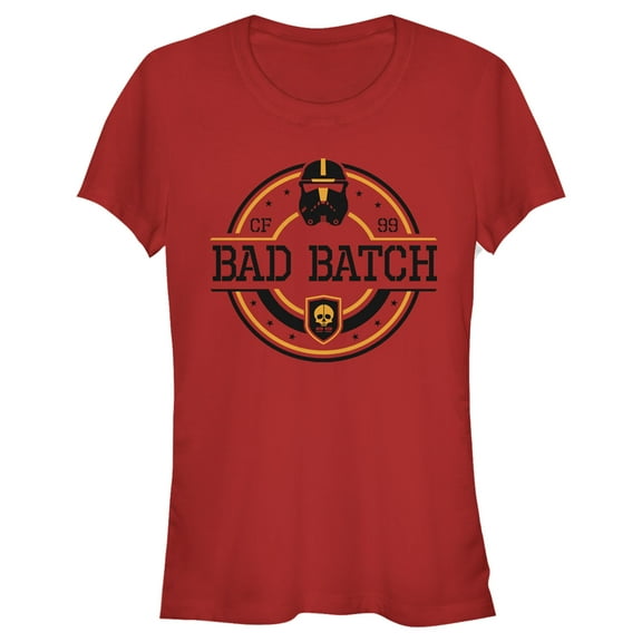 Junior's Star Wars: The Bad Batch Circle Logo Graphic Tee Red Small