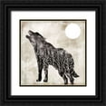 thumbnail image 1 of Sophie 6 26x26 Black Ornate Wood Framed with Double Matting Museum Art Print Titled - Going Wild Wolf, 1 of 4