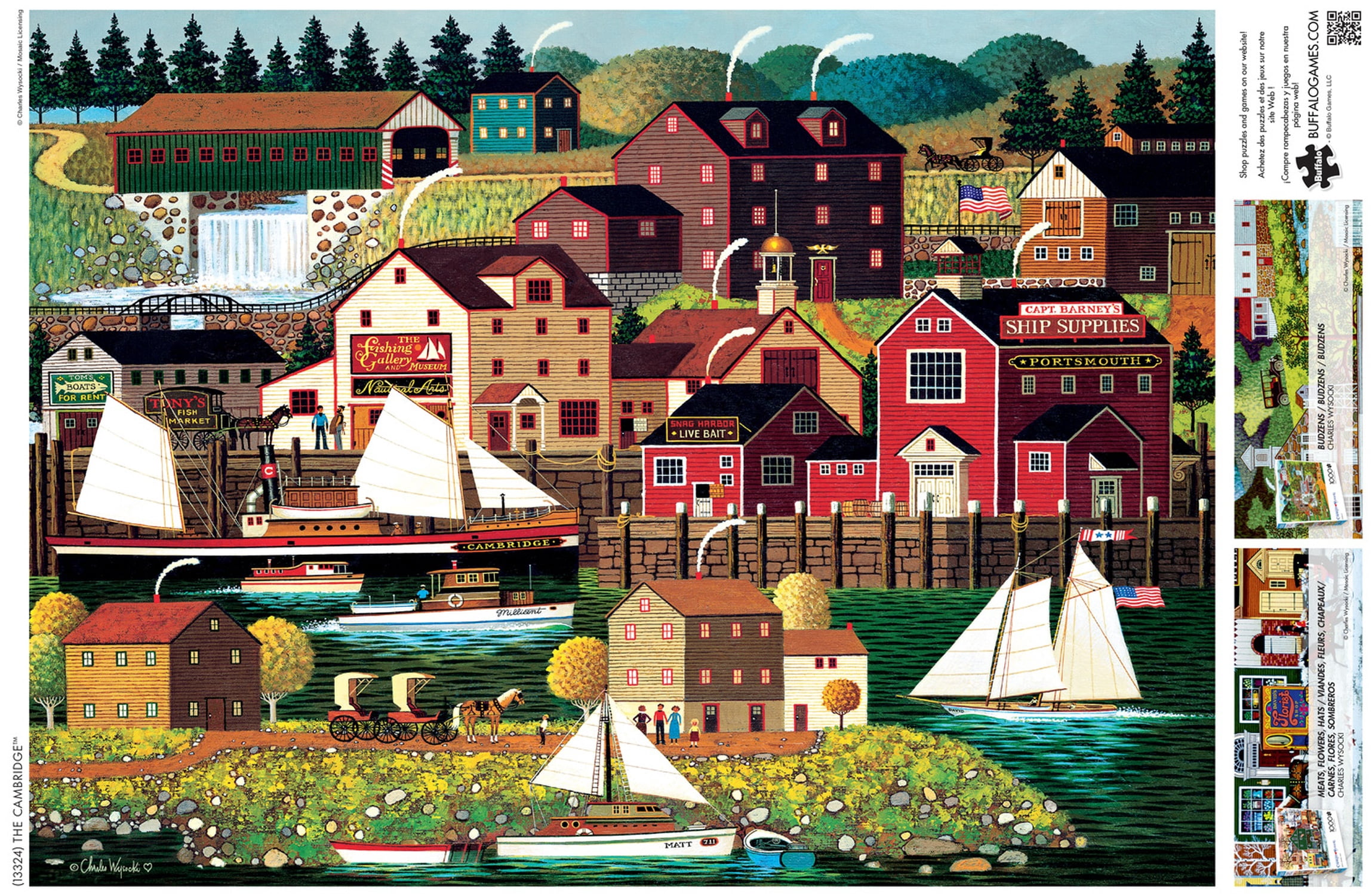 Buffalo Games 1000-Piece Wysocki The Cambridge Interlocking Jigsaw Puzzle for Adults Ages 14+