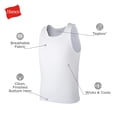 thumbnail image 4 of Camiseta Interior Hanes para Niños Mediana Paquete de 10 sin Mangas Blanca, 4 of 4