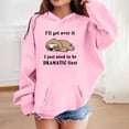thumbnail image 2 of Trendfront Girls Cute Funny Cartoon Sloth Letter Graphic Hoodies Long Sleeve Kangaroo Pocket Fall Winter Casual Pullover Sweatshirt Tops, 2 of 4