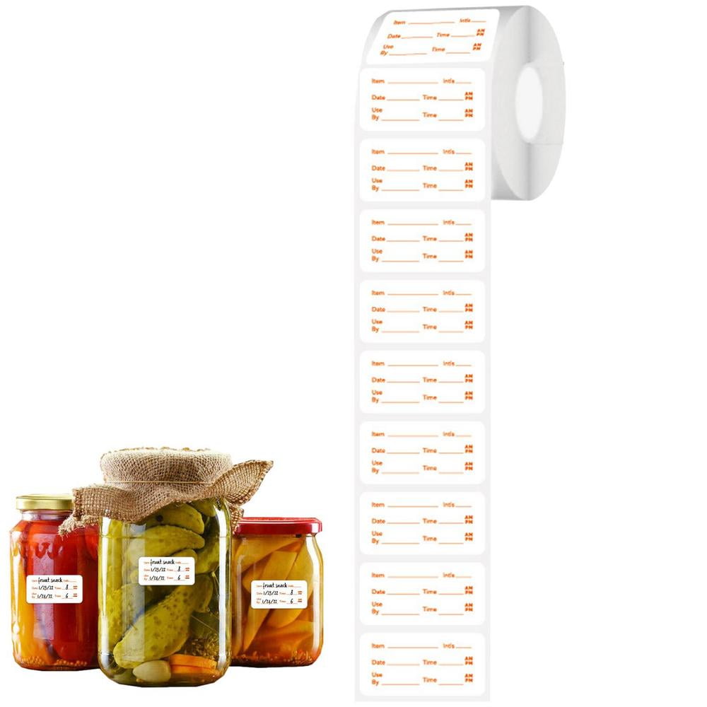 Dissolvable Food Labels 1*2inch Food Date Labels Stickers Canning