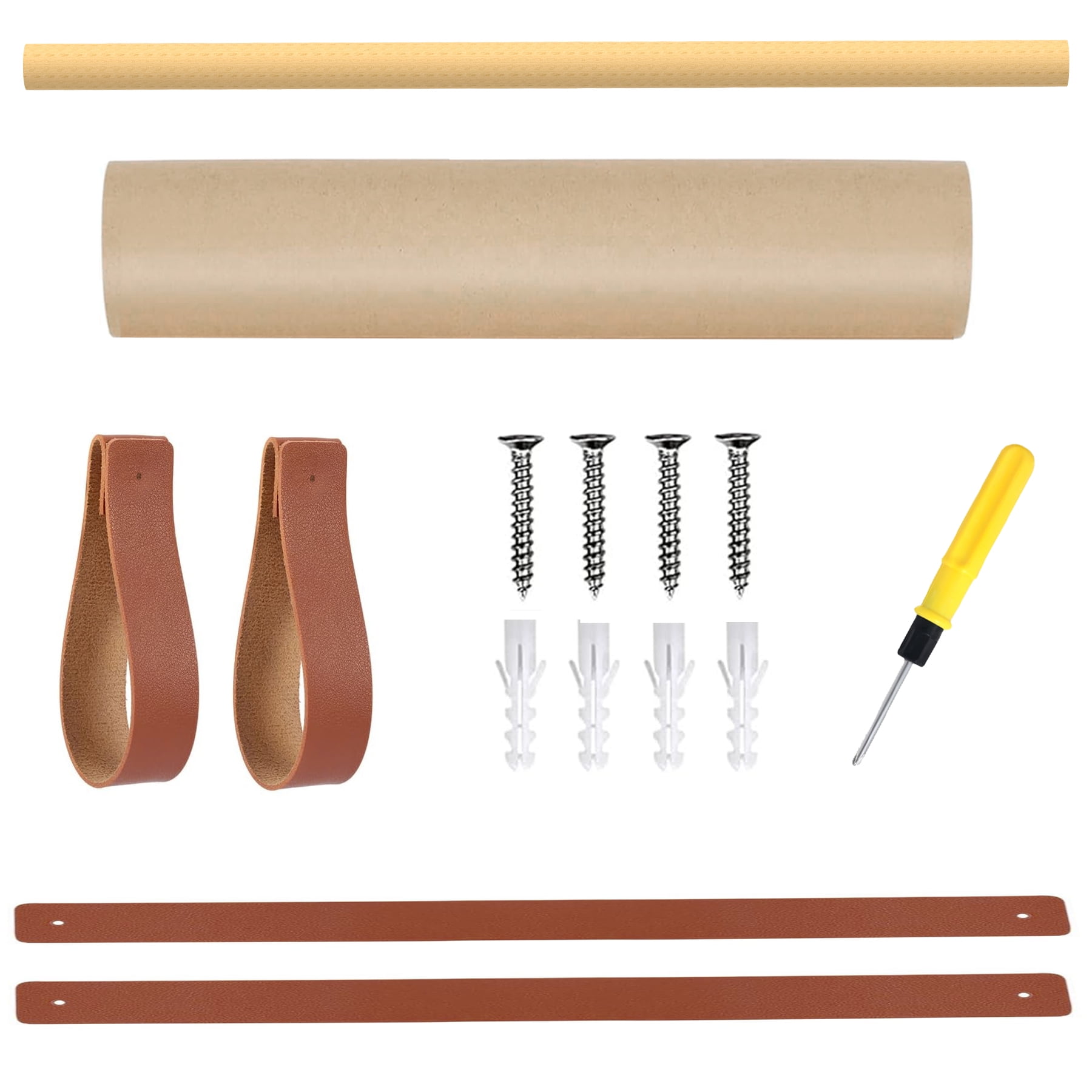 Kraft Paper Dispenser,11.8inch Butcher Paper Holder,Includes 30 Meter Long Brown Paper Roll,Roller Kraft Paper Roll Display Stand for Wall Decor, Artwork, to-Do Lists and Ideal Ideas.