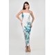 thumbnail image 1 of Vestido midi Strapless Floral Roman Fashion /Juvenil, 5758 (Hueso) crema CH, 1 of 5