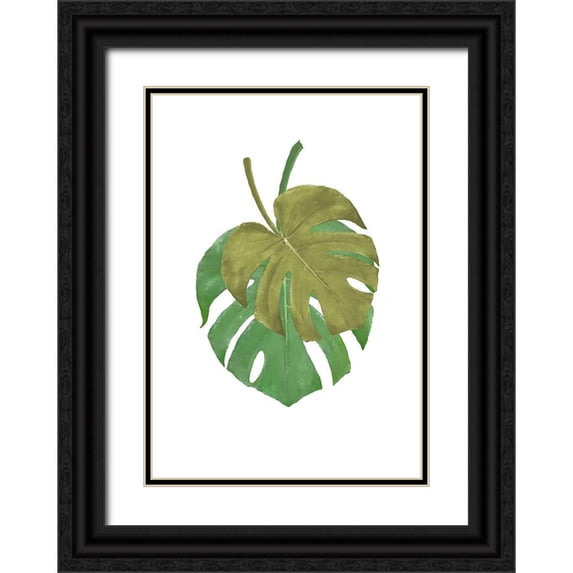 Artographie Studio 24x32 Black Ornate Wood Framed with Double Matting Museum Art Print Titled - Monstera Duo 02