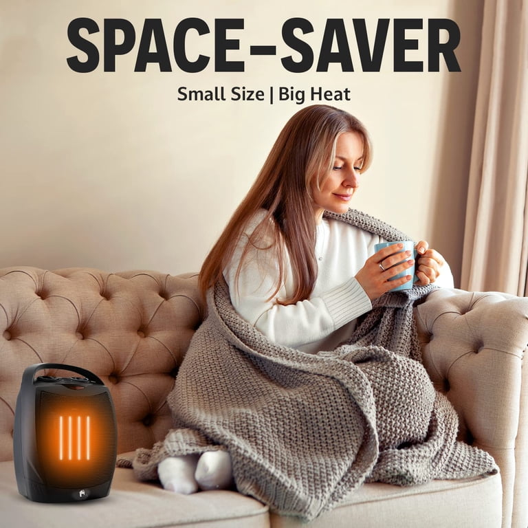 Portable Electric Space Heater 1500W/750W - Highest Safety Standard and  Super Quiet Heater Fan, Heats 200 Sq. Feet for Desk Bedroom Office Indoor -  Walmart.com
