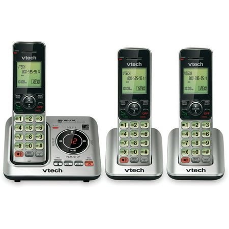 VTech CS6629-3 Cordless Phone with Answering Machine & Caller ID/Call Waiting, 3 (Best Internet Phone Call App)