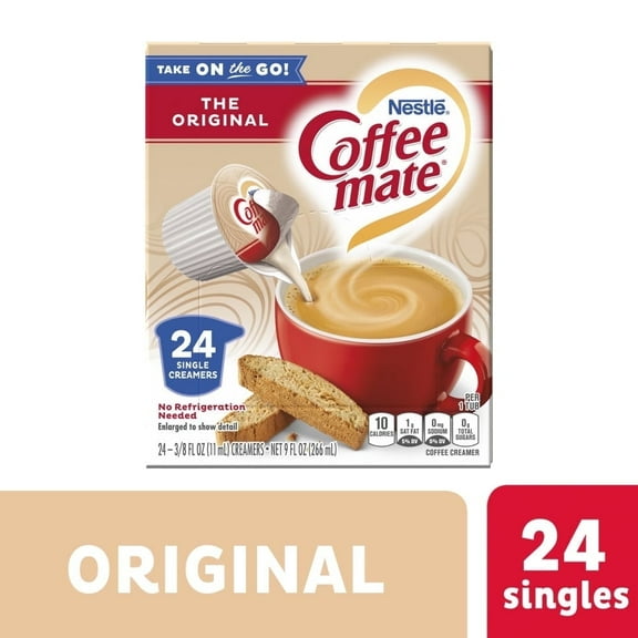 ( 2 Pack ) Coffee-Mate Nestle Original Liquid Creamer Singles, 24 Single Creamers