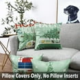 thumbnail image 5 of Green Christmas Tree Pillow Covers 18x18 Set of 4 Dog Christmas Pillow Cases Xmas Farmhouse Decor for Home Couch Sofa, 5 of 6