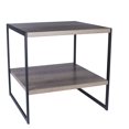 thumbnail image 1 of Household Essentials Square Wooden Side Table/End Table With Storage Shelf, Ashwood, 1 of 5