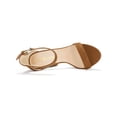 thumbnail image 4 of BLISSFUL STEP Women's Shoes Faux Suede Ankle Strap Open Toe High Chunky Heel Platform Sandals Brown 7, 4 of 7