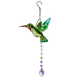 thumbnail image 1 of Atrapasueños decorativo de cristal de colibrí, decoración del hogar, campanillas de viento colgantes para ventanas hechas a mano para exteriores, 1 of 5