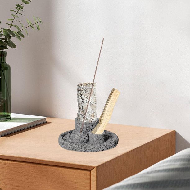 Porta incienso de , porta incienso de escritorio, incensario decorativo 1, quemador de para decoración de chimenea, regalo de Gris