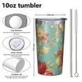 thumbnail image 4 of Pioneer Flower 10oz Tumblers Stainless Steel Tumbler with Lid and Straw,Vacuum Insulated Double Wall Travel Tumbler Cups with Cleaning Brush for Coffee, Tea, 4 of 4