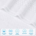 thumbnail image 3 of Superior Playa Zero Twist Cotton Solid Waffle Textured 8 Piece Towel Set, White, 3 of 7