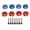 Red and Blue 5mm, variant on BIMZUC 8PCS Aluminum Alloy RC Wheel Hex Hub Adapter with Pins and Screws for 1/10 Scale RC Model Car Upgrade Parts, 5mm / 0.20 inches Thickness, Red and Blue