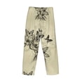 thumbnail image 3 of Lsque Vintage Floral Print Men's Pajama Pants, Lounge Pant - Comfortable Home Wear,Elastic Waistband, Stylish Design-Small, 3 of 9