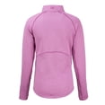 thumbnail image 3 of Women's Cutter & Buck  Pink New Orleans Saints Peshastin Eco Fleece Recycled Half-Zip Top, 3 of 3