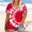 Style24-Red oversized tshirts for women, variant on Mceream Plus Size T Shirts for Women Short Sleeve V Neck Raglan Tunic Tops Casual Floral Print Summer Tshirts Oversized Loose Fit Tees Spring Fashion Clothes Vacation Outfits Blouses Navy M