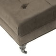 thumbnail image 5 of Safavieh Clark Square Upholstered Ottoman with Casters, Graphite, 5 of 6