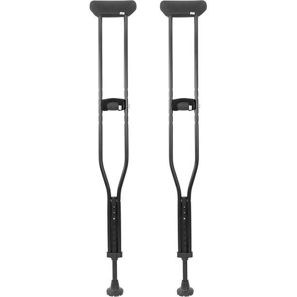 KMINA Crutches for Adults (x2 Units, SIZE L), Underarm Crutches Adult