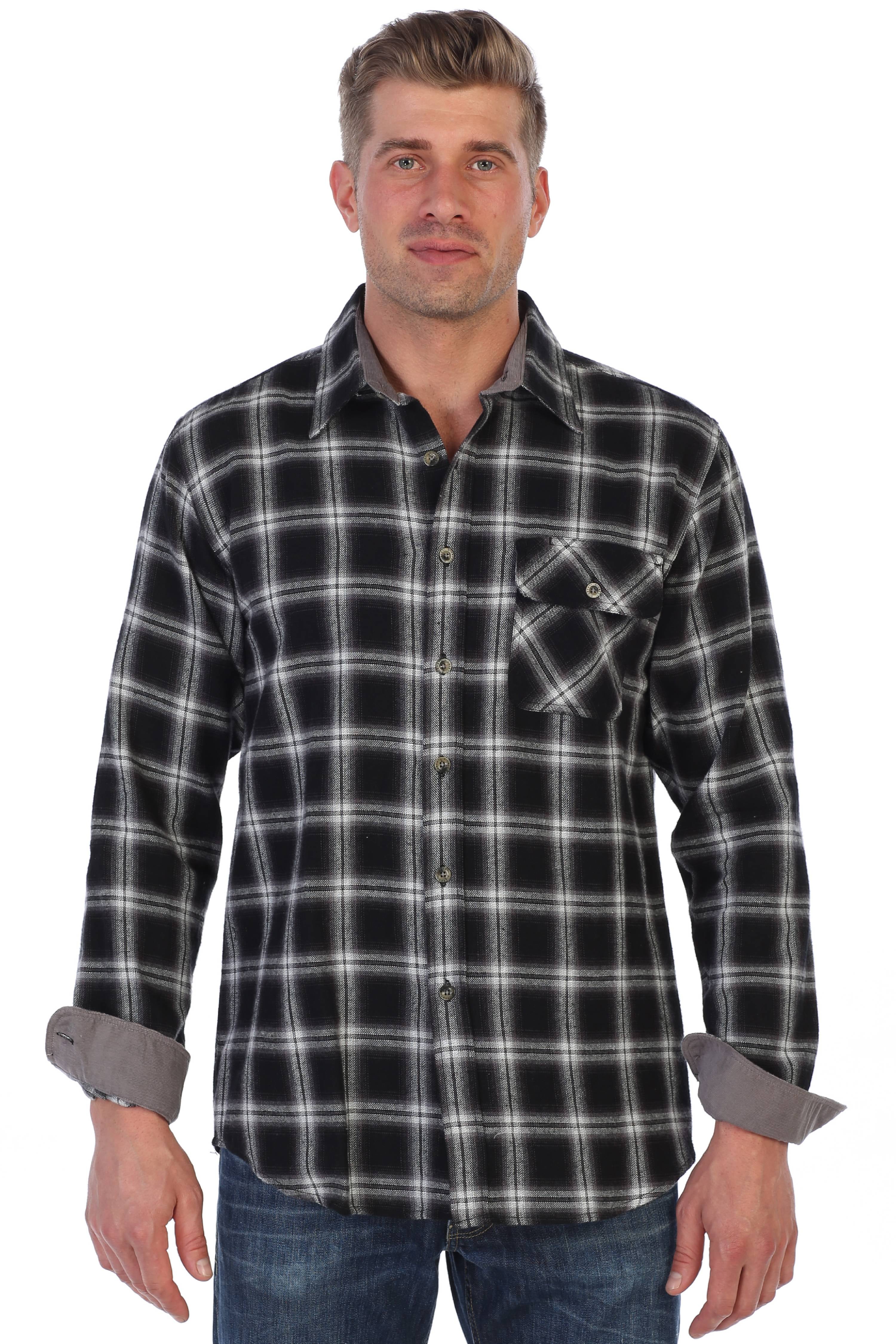 Gioberti - Gioberti Men's 100% Cotton Brushed Flannel Plaid Checkered ...